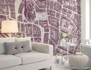 ANCIENT CITY VIEW - Nonwoven wallpaper with map _ Architects Paper