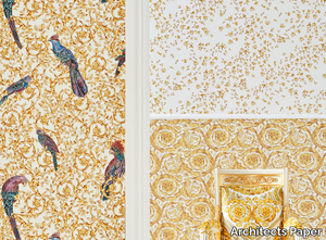 BAROCCO BIRDS - Nonwoven wallpaper with floral pattern _ Architects Paper