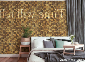 GOLD / GREY AMBER - Washable nonwoven wallpaper _ Architects Paper