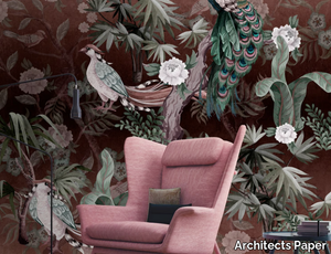 PEACOCK ISLAND - Nonwoven wallpaper with floral pattern _ Architects Paper