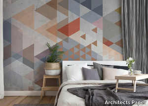 VINTAGE TRIANGLE - Geometric washable nonwoven wallpaper _ Architects Paper