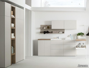 I_WASH - COMPOSITION 02 - Wooden laundry room cabinet _ Arcom