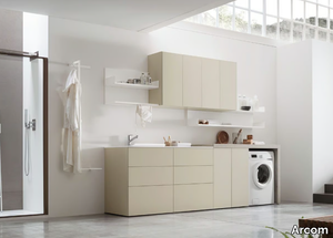 I_WASH - COMPOSITION 04 - Wooden laundry room cabinet _ Arcom