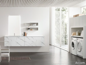 I_WASH - COMPOSITION 06 - Wooden laundry room cabinet _ Arcom