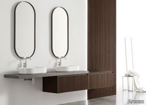 SHAPE - COMPOSITION 18 - Floor-standing wooden vanity unit with drawers _ Arcom