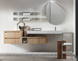 RUSH - COMPOSITION 25 - Sectional single suspended bathroom cabinet _ Arcom