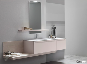 RUSH - COMPOSITION 27 - Sectional single wall-mounted vanity unit _ Arcom