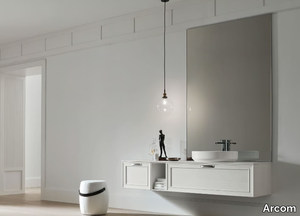 OPERA - COMPOSITION 03 - Wall-mounted wooden vanity unit with mirror _ Arcom