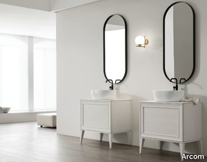 OPERA - COMPOSITION 08 - Wall-mounted wooden vanity unit with mirror _ Arcom