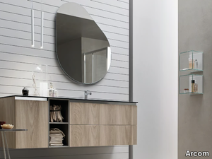 E.GÒ - COMPOSITION 62 - Single wooden vanity unit with drawers _ Arcom