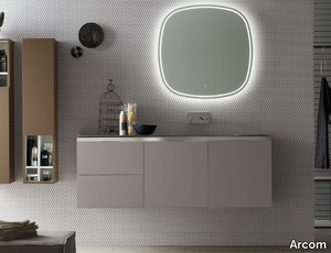 E.GÒ - COMPOSITION 69 - Single wooden vanity unit with drawers _ Arcom