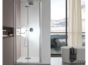 S6 - Niche crystal shower cabin with folding door _ Arcom