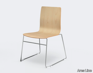 WOODY - Stackable sled base chair _ Ares Line