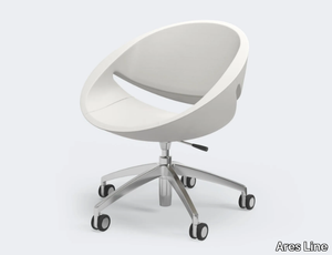 MYA - With 5-spoke base easy chair with castors _ Ares Line