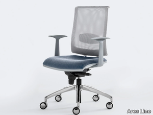 ZERO7 NET - Swivel mesh office chair with armrests _ Ares Line