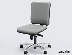 SMART - Swivel fabric office chair with castors with 5-Spoke base _ Ares Line