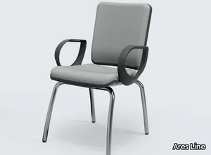 SMART - Fabric reception chair with armrests _ Ares Line