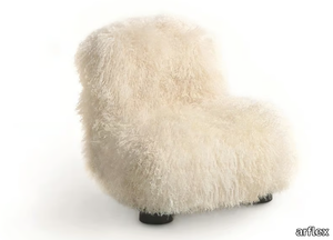 BOTOLO LOW - Upholstered fur armchair _ arflex