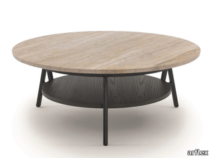 CRADLE - Low round marble coffee table _ arflex