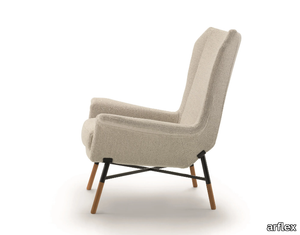 GIULIETTA - Upholstered fabric armchair with armrests _ arflex