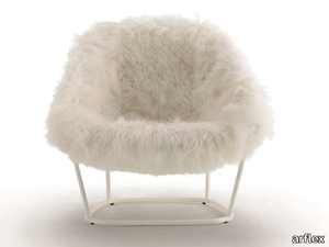 KATRIN - Upholstered fur armchair _ arflex