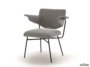 NEPTUNIA - Upholstered fabric chair with armrests _ arflex