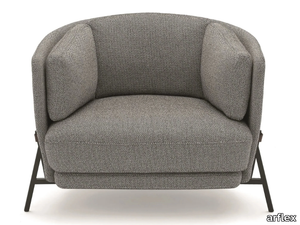 CRADLE - Fabric armchair with armrests _ arflex