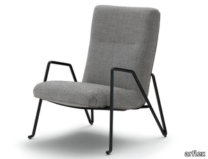 SOLICE - Fabric armchair with armrests _ arflex