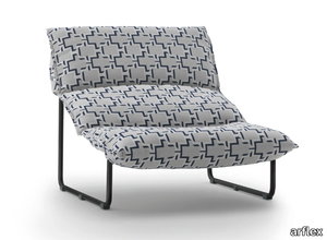 TABOGA - Sled base fabric garden armchair with removable cover _ arflex