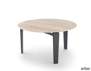 TABLET - Round marble or wood coffee table _ arflex