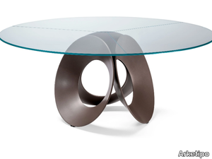 ORACLE - Round glass table _ Arketipo