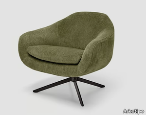 BOND - Fabric armchair with armrests _ Arketipo