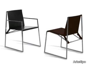 CALMA - Sled base leather chair _ Arketipo