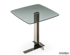 LITH - Square glass side table _ Arketipo