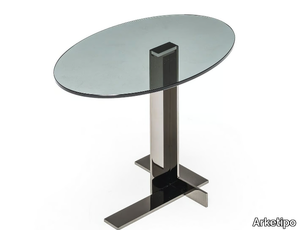 LITH - Round glass side table _ Arketipo