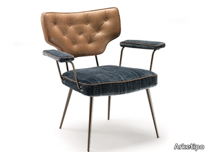 TWIGGY - Upholstered chair with armrests _ Arketipo