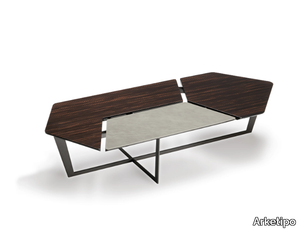 NELSON - Low Sucupira coffee table for living room _ Arketipo