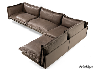 AUTO-REVERSE - Sectional leather sofa _ Arketipo