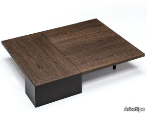 AKA - Low rectangular oak coffee table _ Arketipo