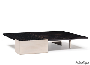 AKA - Low oak coffee table for living room _ Arketipo