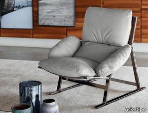 BELAIR - Sled base leather armchair _ Arketipo