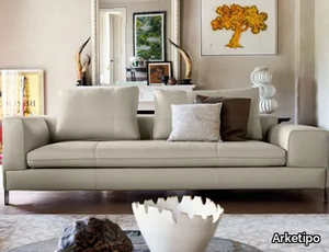 BROWN SUGAR - Leather sofa _ Arketipo