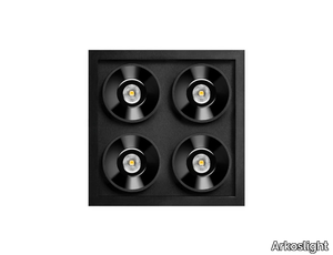 BLACK FOSTER RECESSED 2x2 - Multiple LED recessed aluminium spotlight _ Arkoslight