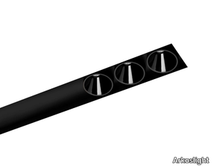 BLACK FOSTER CUSTOM ASYMMETRIC - Ceiling mounted aluminium linear lighting profile for downlights _ Arkoslight