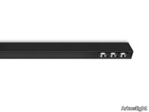 BLACK FOSTER MICRO CUSTOM SURFACE 3 - Ceiling mounted linear lighting profile for downlights _ Arkoslight