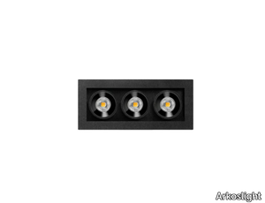 BLACK FOSTER MICRO RECESSED 3 - Recessed LED multiple aluminium spotlight _ Arkoslight