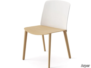 MIXU - Polypropylene and plywood chair with oak legs _ Arper