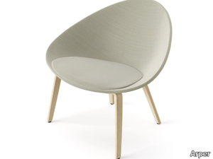 ADELL - Lounge chair on a four-legged base in plywood _ Arper