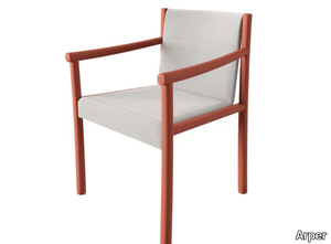 KATA - Fabric chair with armrests _ Arper