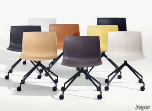 CATIFA 53 - NEW EDITION - Polypropylene chair with castors _ Arper